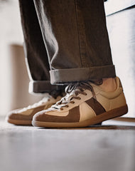 Retro Lambskin First-Layer Moral Low-Top Sports Men's Casual Shoes