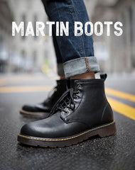 Martin Style British High-Top Winter Leather Unisex Boot