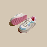 American Retro Breathable Leather Sponge Cake Sport Women's Shoes