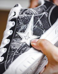 Meteorite Star Bread Versatile Skate Thick Sole Unisex Casual Shoes