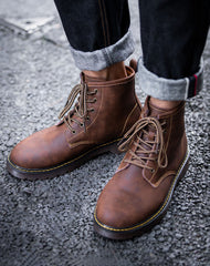 Martin Style British High-Top Winter Leather Unisex Boot