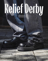 British Hippie Gentleman Derby Martin Work Leather Men's Dress Shoes