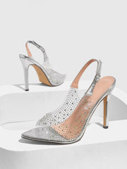 rhinestone high heel sandals summer stilettos