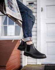 Chelsea Martin British Leather Black Leather Men's Boot