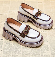 Dani Handmade Patchwork Platform Chunky Loafers