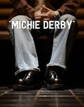 Mickey Derby Leather Round Toe Big Toe Men's Dress Shoes