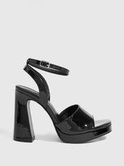 One-Strap Thick Heel Open Toe Sandals