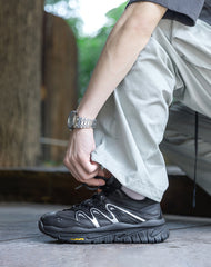 Retro Black Warrior Running Sports Mountaineering Hiking Men's Casual Shoes