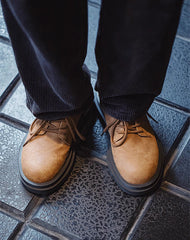 Derby Oil Wax Suede Casual Leather Versatile Men's Dress Shoes