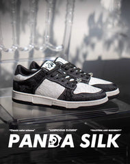 Panda Silk Skateboard Breathable Couple Sports Unisex Casual Shoes