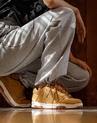 Retro Wheat Color Thick-Soled Skateboard Unisex Casual Shoes