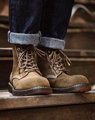 Retro British Casual Motorcycle Martin Leather Men's Boot