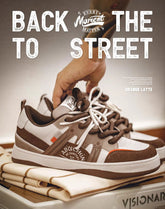 Retro Orange Latte National Skateboard Sports Men's Casual Shoes