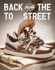 Retro Orange Latte National Skateboard Sports Men's Casual Shoes