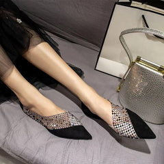 Colorblock Studded Patch Slip-On Shoes