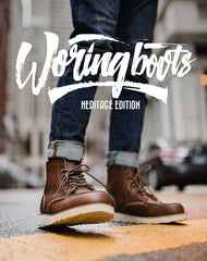 Middle-Cut Retro Tooling Motorcycle Men's Work Boot