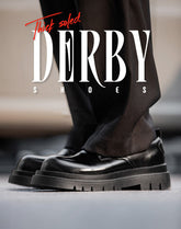 American Lather Thick-Soled High-End Big Head Unisex Dress Shoes