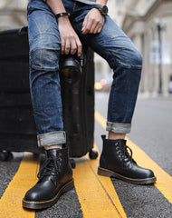 Martin Style British High-Top Winter Leather Unisex Boot