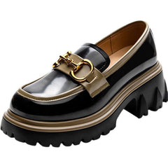 Dani Handmade Patchwork Platform Chunky Loafers