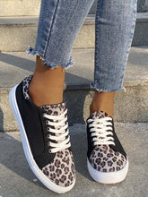 Casual Leopard Print Lace-Up Sneakers