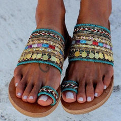 Blue Summer Denim Sandals