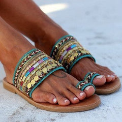 Blue Summer Denim Sandals