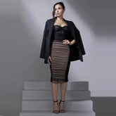 Strappy Sleeveless Midi Wrinkled Bodycon Dress KLYF601