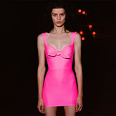 Strappy Sleeveless Mini Bowknot Bodycon Dress