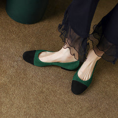 Fajr Cap Toe Emerald Green Flats