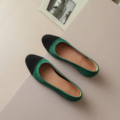 Fajr Cap Toe Emerald Green Flats