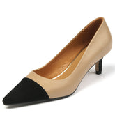 April Cap Toe Kitten Heel Pumps