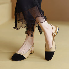 Frady Cap Toe Slingback Flats Nude