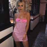 Strapless Sleeveless Mini Bodycon Dress