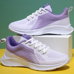Front Lace-up Fly Knit Sneakers