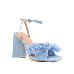 Bow Decor Heeled Sandals
