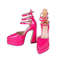 Fraya Hot Pink Platform Heels