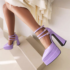 Foster Purple Platform Heels