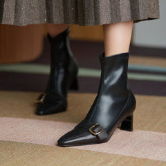 Erica Vintage Buckle Booties