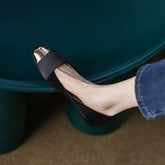 Flynn Cap Toe Black Flats