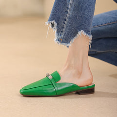Erin Green Flat Mules
