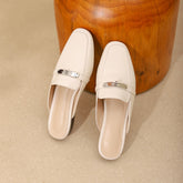 Erin White Flat Mules