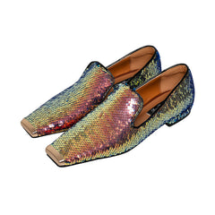 Hala Gold Sequin Flats