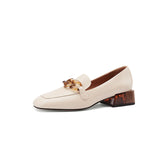 Eldora Low Heel Loafers with Chain Decoration