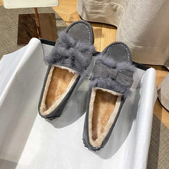 Bow-Knot Fashion Furry Warm Winter Women's Loafer