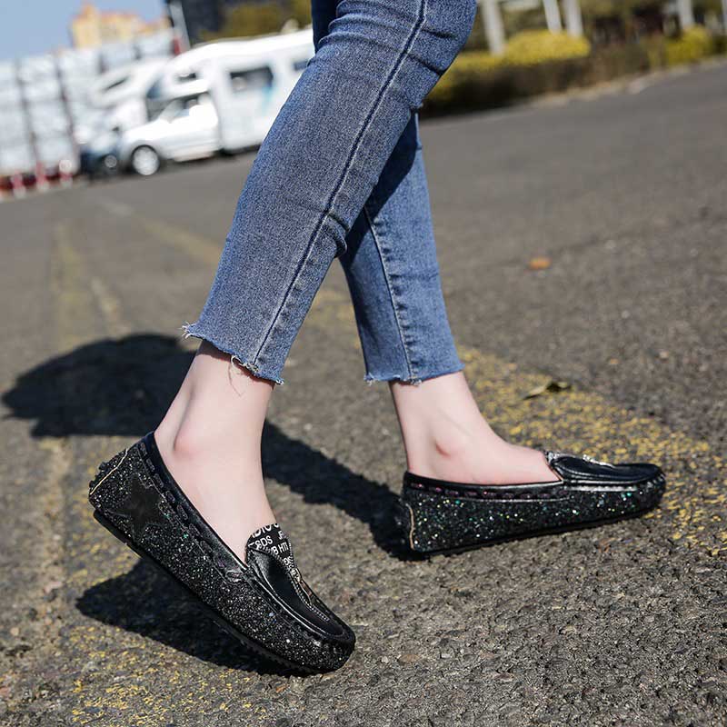 Sequined All-Match Soft-Soled Non-Slip Women's Loafer