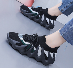 Lace-up Knit Breathable Sneakers