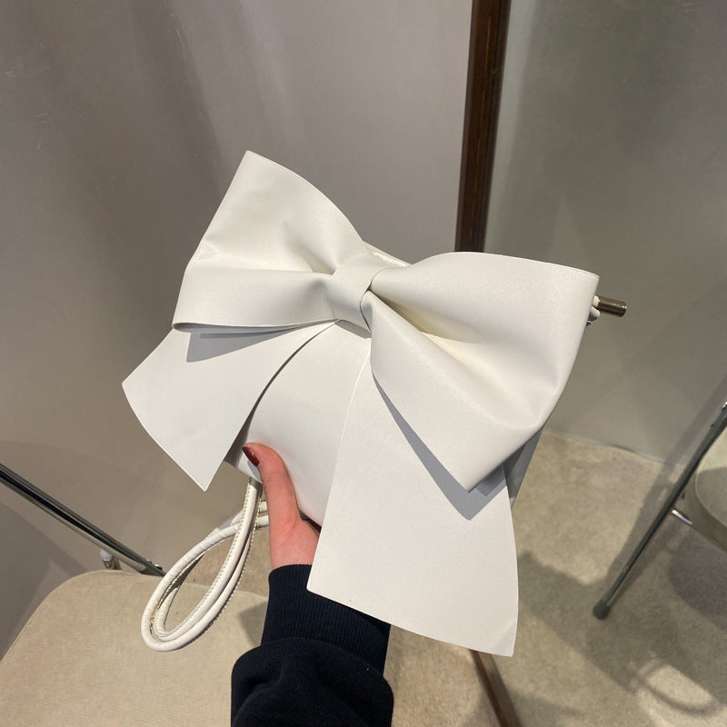 Bow Decor Zipper Square Bag