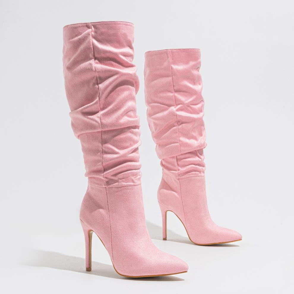 Mid-Calf Stiletto Slip-On Bboots