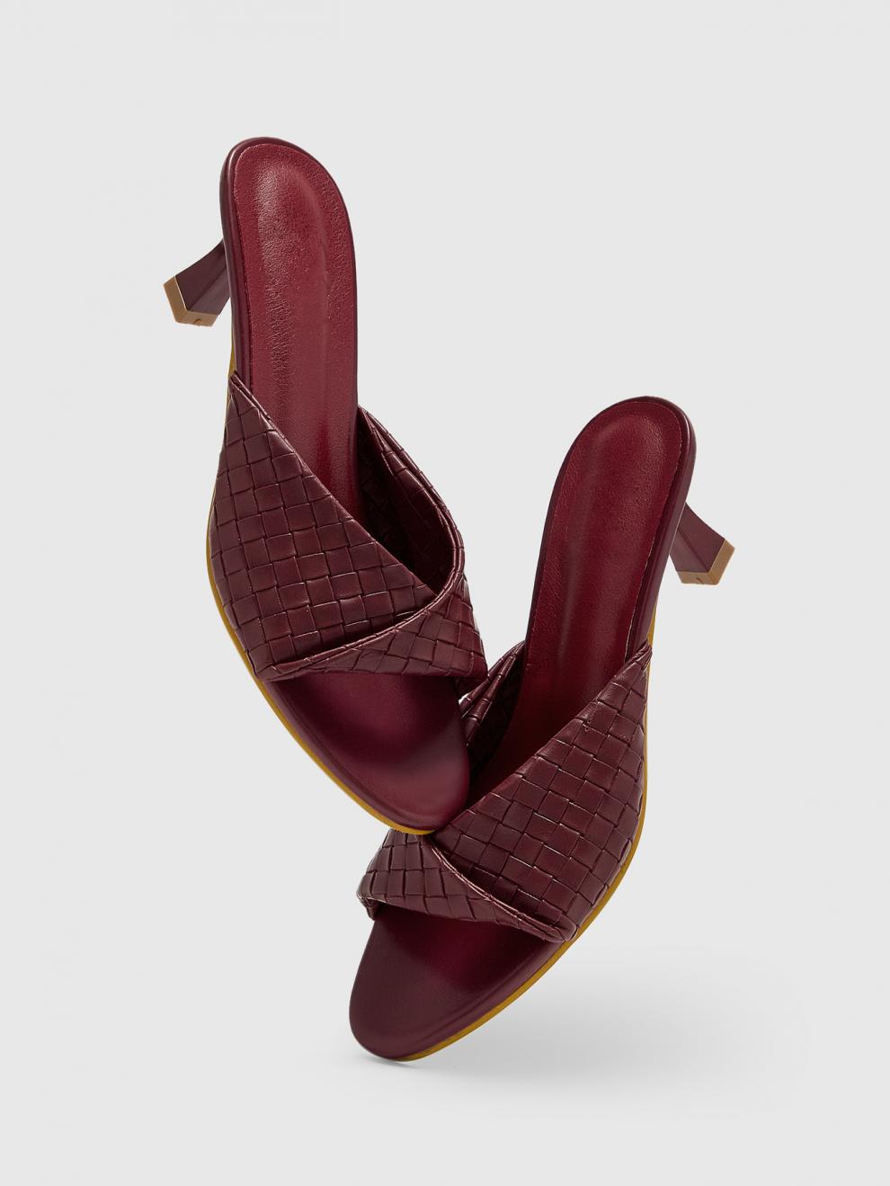 Open-Toe Bow High Heels