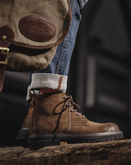 Casual Middle-Cut Brown Retro Tooling Martin Men's Desert Boot